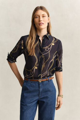 Chemise en coton et soie