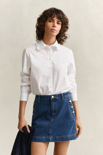Chemise en coton à volants