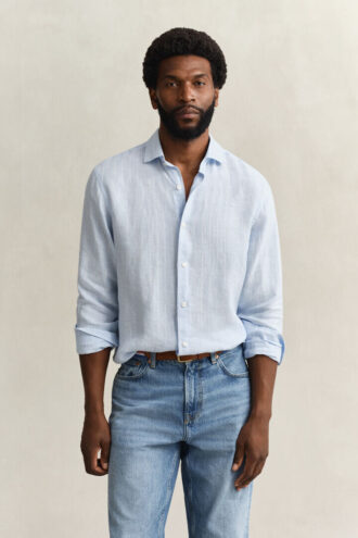 Chemise en lin rayée