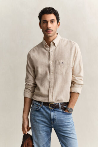 Chemise en mélange de lin