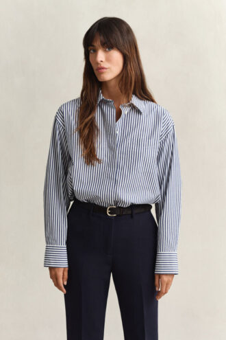 Chemise en popeline rayée