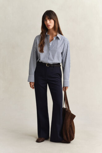 Chemise en popeline rayée