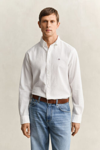 Chemise en seersucker à coupe classique