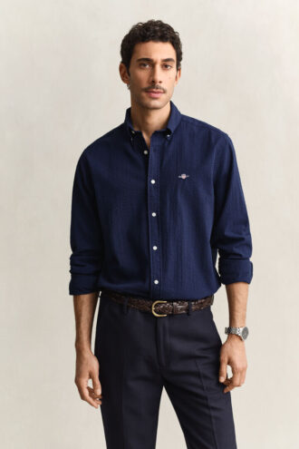 Chemise en seersucker à coupe classique