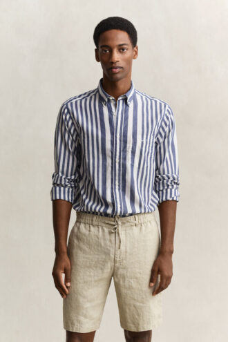 Chemise en voile de coton rayé