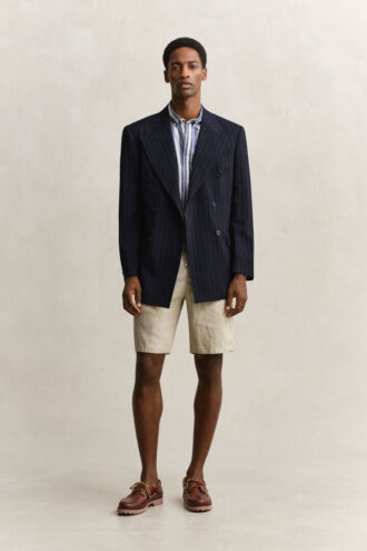 Chemise en voile de coton rayé