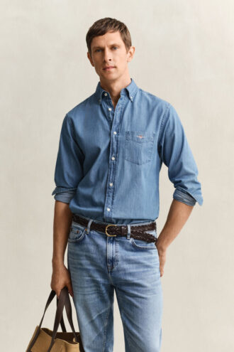 Chemise indigo coupe classique