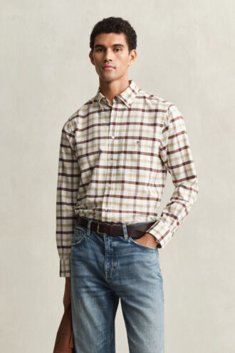 Chemise Oxford à carreaux, coupe classique