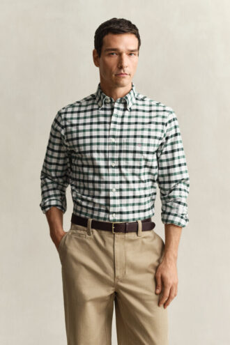 Chemise Oxford à carreaux, coupe classique