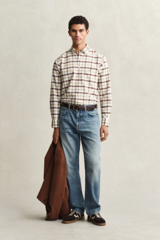 Chemise Oxford à carreaux, coupe classique