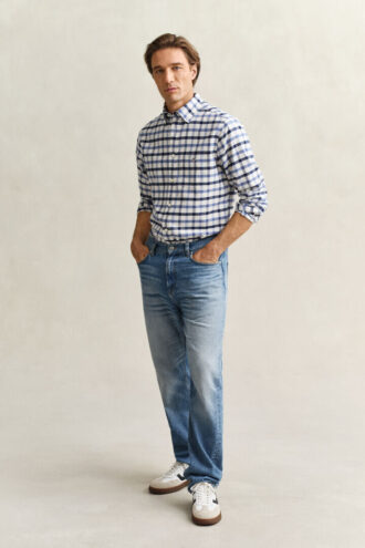 Chemise Oxford à carreaux, coupe classique