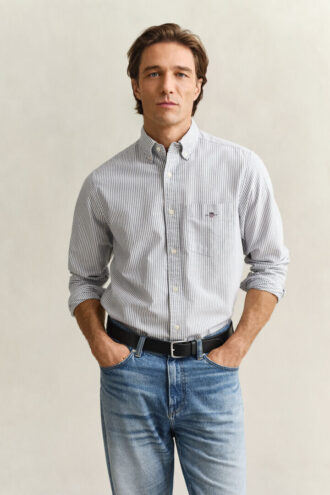 Chemise Oxford classique à rayures Banker