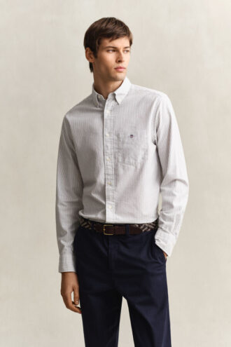 Chemise Oxford classique à rayures Banker