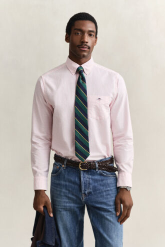Chemise Oxford classique à rayures Banker