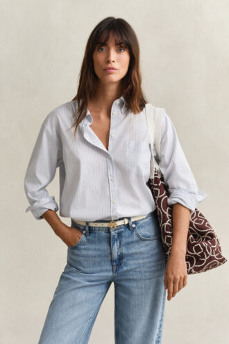 Chemise Oxford de luxe à rayures
