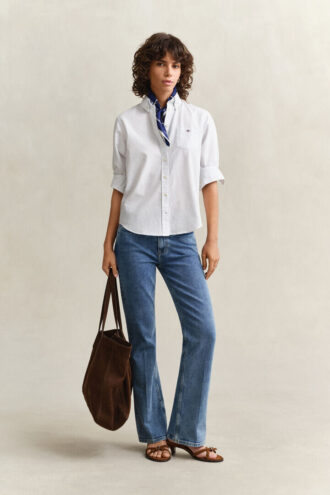 Chemise Oxford rayée classique à coupe classique
