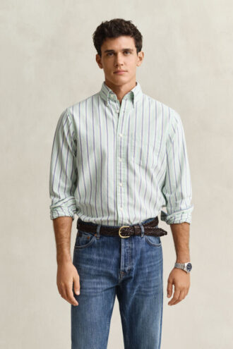 Chemise Oxford rayée d&rsquo;inspiration vintage