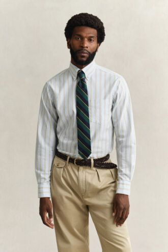 Chemise Oxford rayée d&rsquo;inspiration vintage